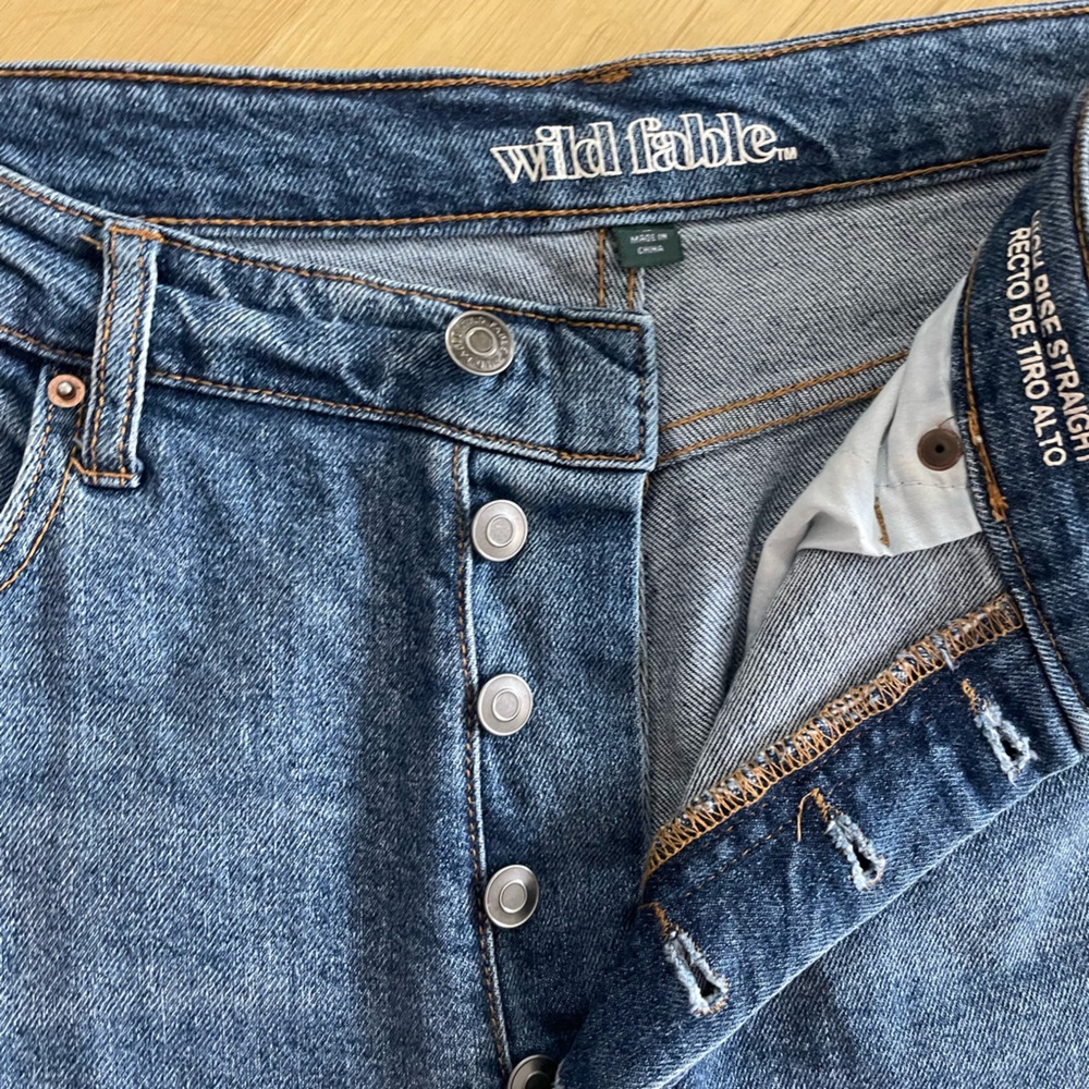 Wild Fable High Rise Ripped Blue Jeans - Picture 2 of 5